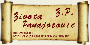 Života Panajotović vizit kartica